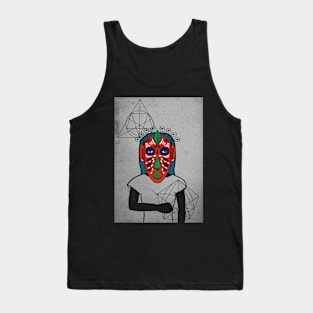 Serendipity - African Female Character with Davinci Set and Chess Accent Tank Top